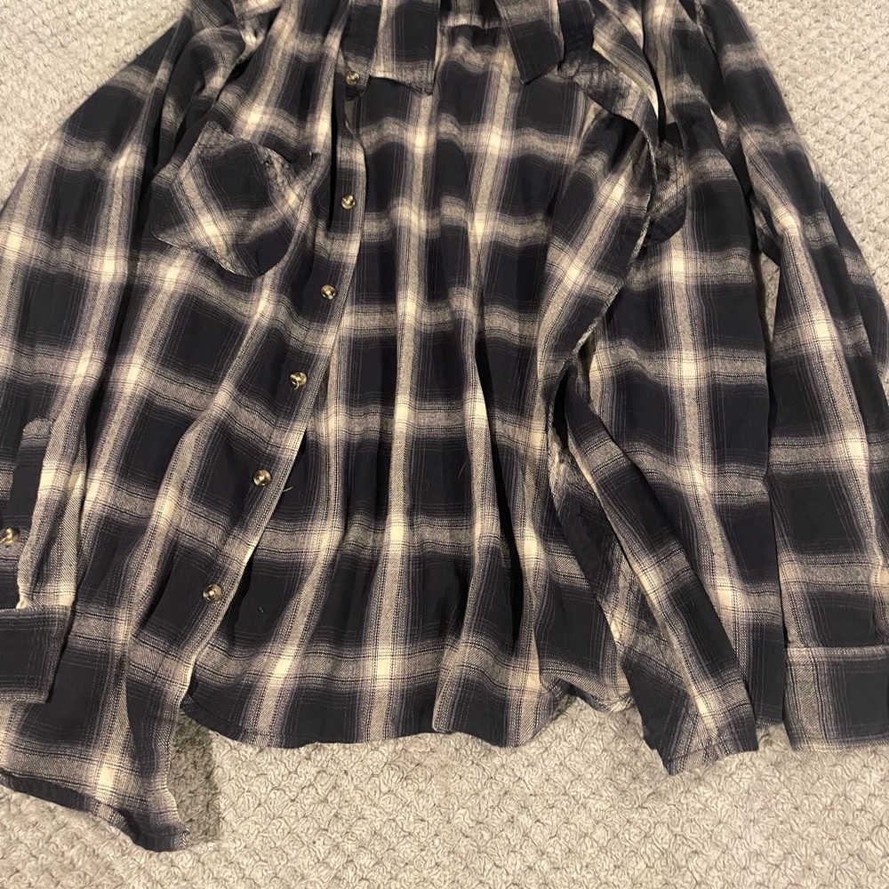 Plaid Button-Up Shirt